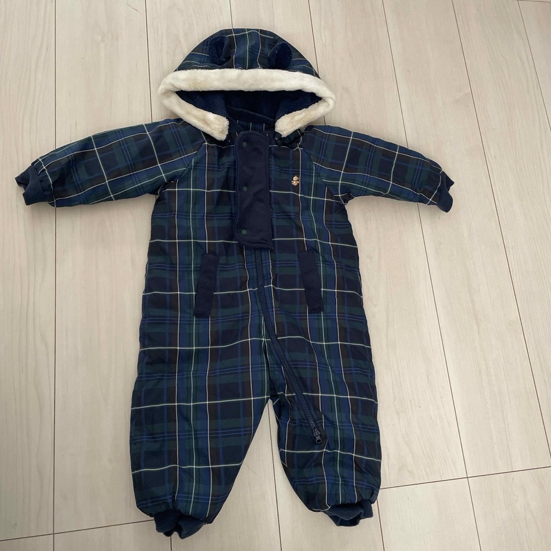 ファミリア ネイビー キルティング アウター ジャンプスーツ 80