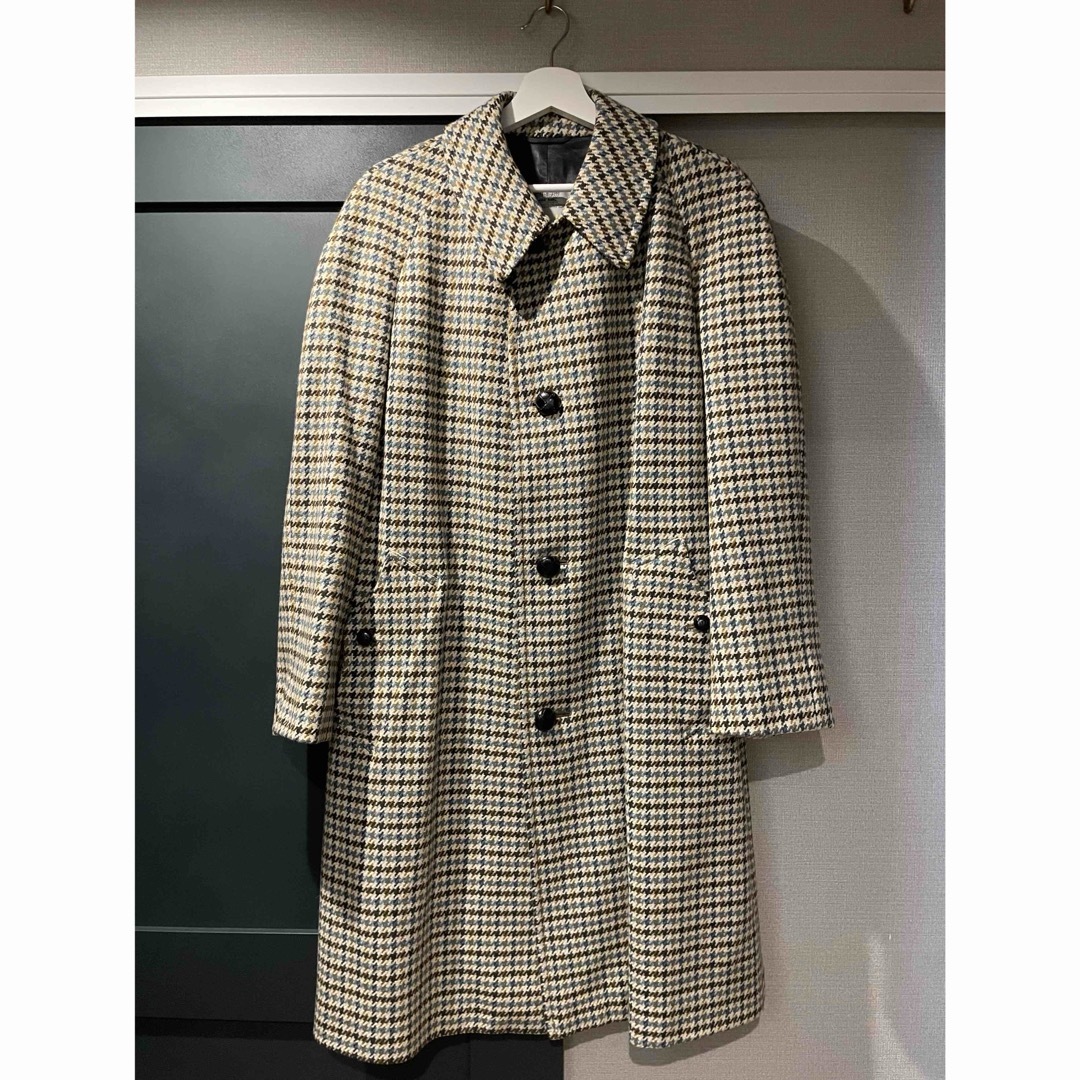 希少・80sアクアスキュータムトレンチコートガンクラブチェック英国製