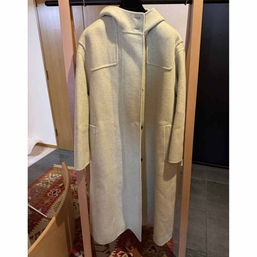 ebure - ebure メランジビーバー フーデットロングコート (ライト
