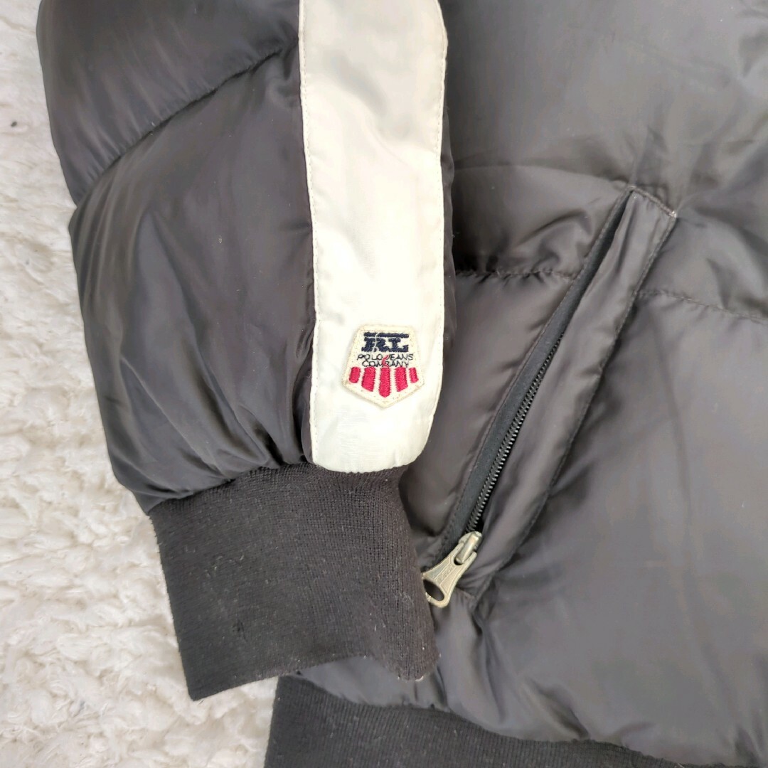 POLO RALPH LAUREN - 希少 90s POLO JEANS ダウンジャケット ライン 黒