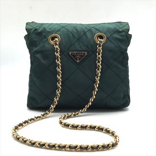 PRADA - 良品 PRADA プラダ 三角ロゴ プレート ナイロン キルティング