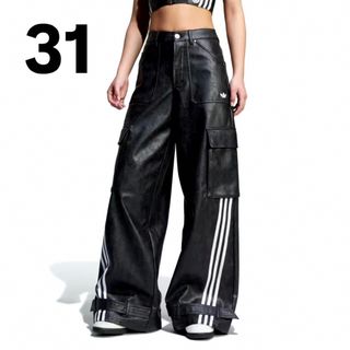 adidas - ADILENIUM シーズン 3 ビンテージ フェイクレザーパンツ 31