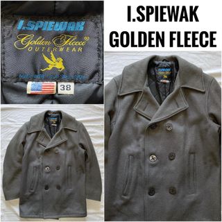 SPIEWAK - USA製 SPIEWAK オンブレチェックウールメルトンPコート 42の
