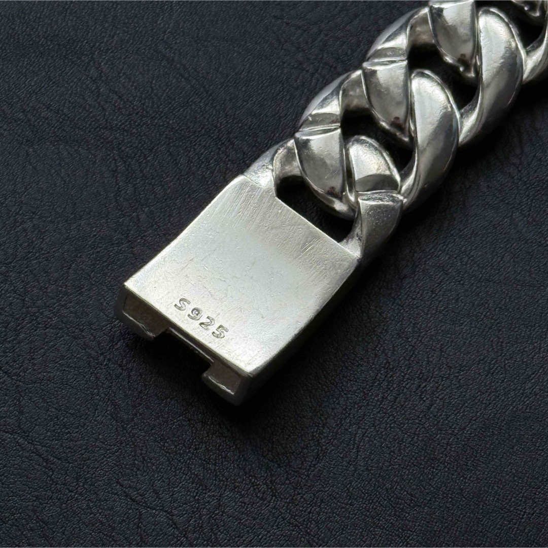 シルバー925刻印あり 極太 喜平チェーン ブレスレット ヴィンテージの