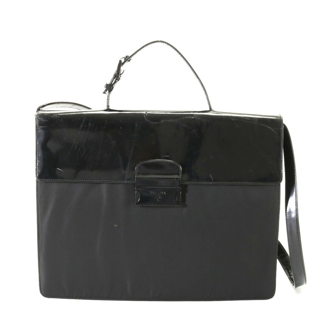 PRADA - プラダ レザー ナイロン 2WAY ビジネス バッグ 書類鞄