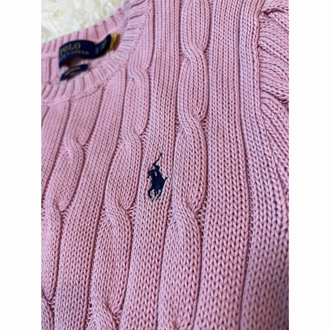 POLO RALPH LAUREN - 美品 ポロ ラルフローレン ニット ケーブル 半袖