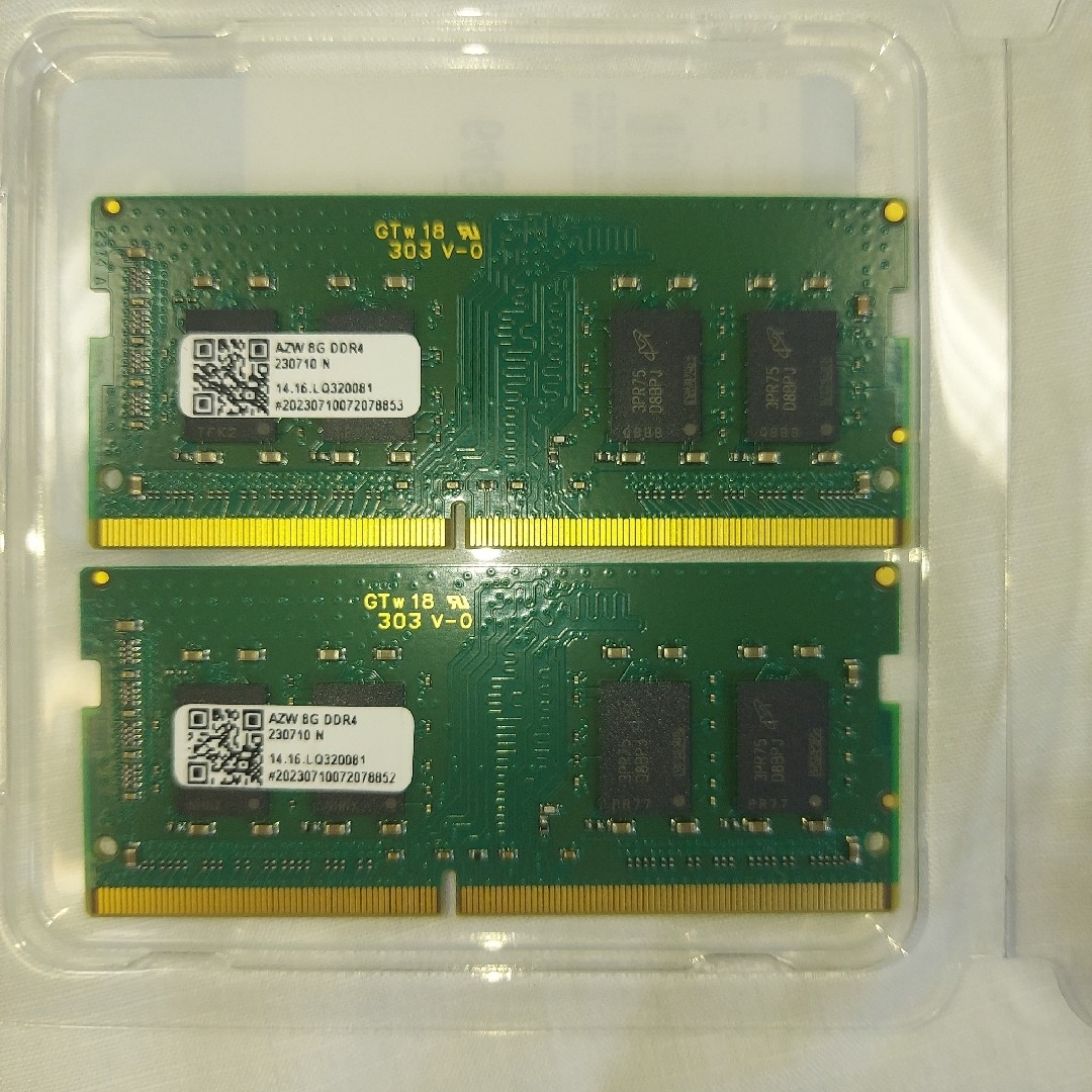 crucial - crucial 8GB DDR4-3200 SODIMM メモリー 2個の通販 by my's