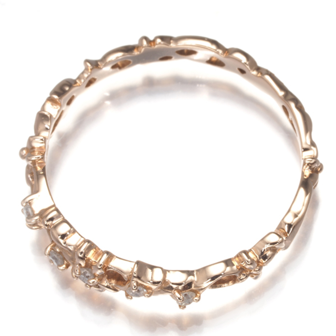 agete - アガット リング ダイヤ ダイヤモンド 0.05ct 透かし フラワー