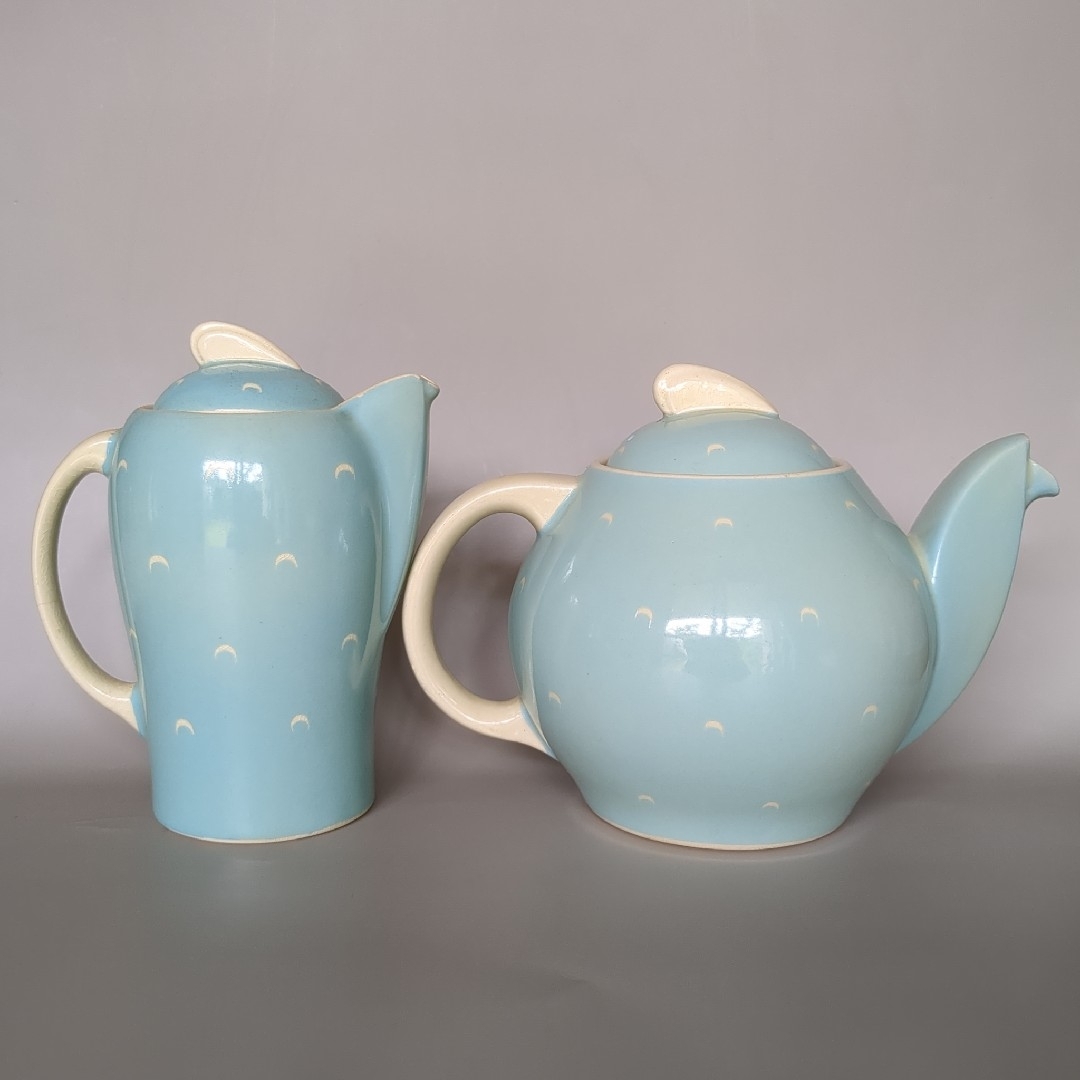 スージークーパーク クレッセント ターコイズ ブルー ティーセット 三日月