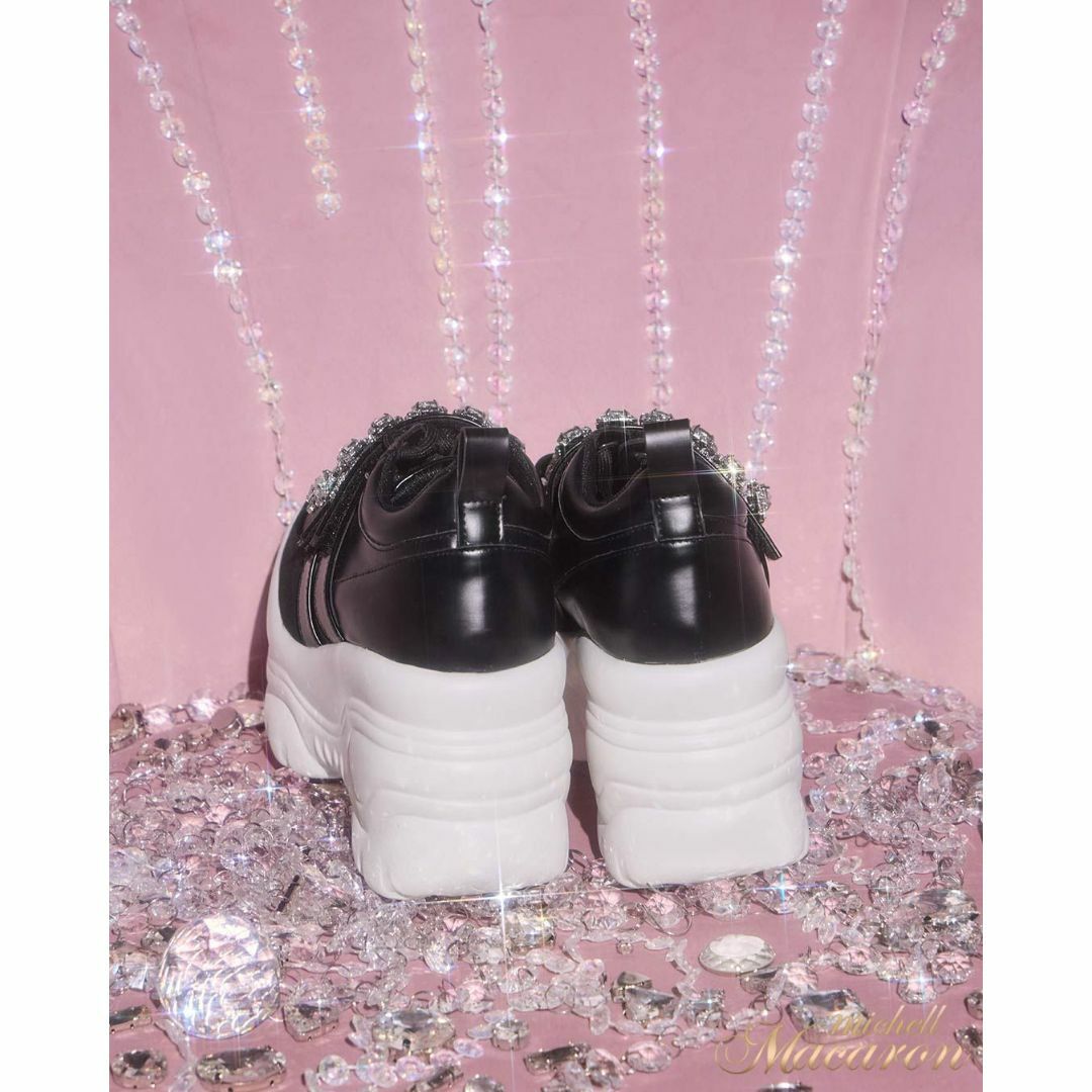 michellMacaron - ミシェルマカロン ビジューベルトスニーカー S 黒の