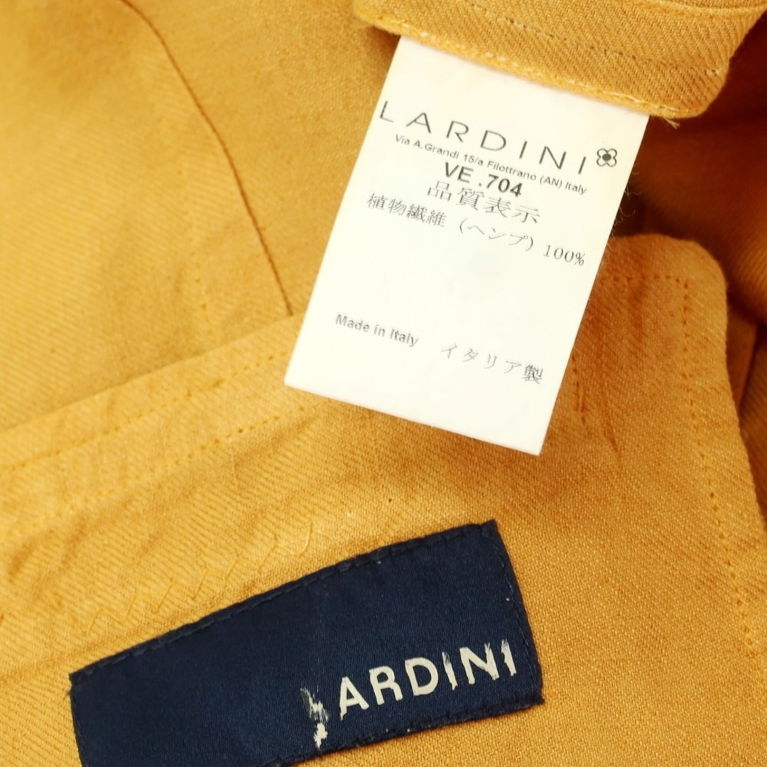 LARDINI - 【中古】ラルディーニ LARDINI リネン ジレ ベスト オレンジ