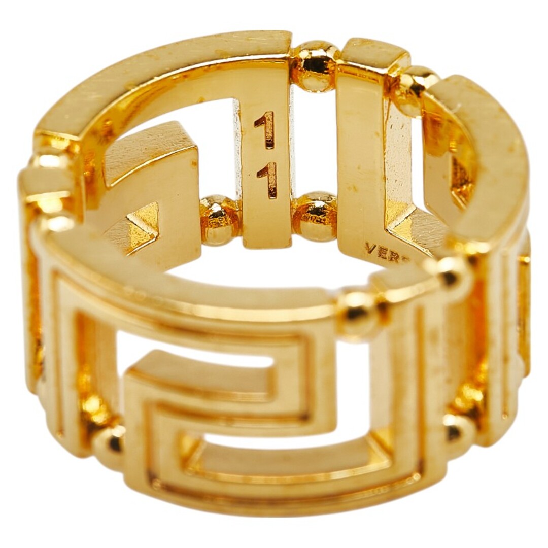 VERSACE - ヴェルサーチェ グレカ リング 指輪 #11 メッキ レディース