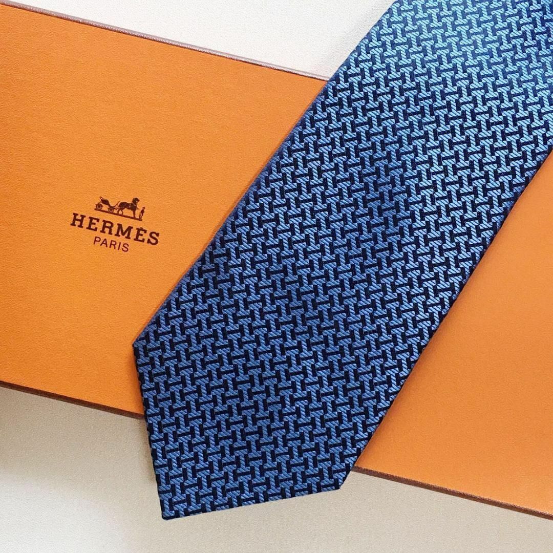 HERMES - 美品 エルメス HERMES ネクタイ シルク H織りタイ ファソネ