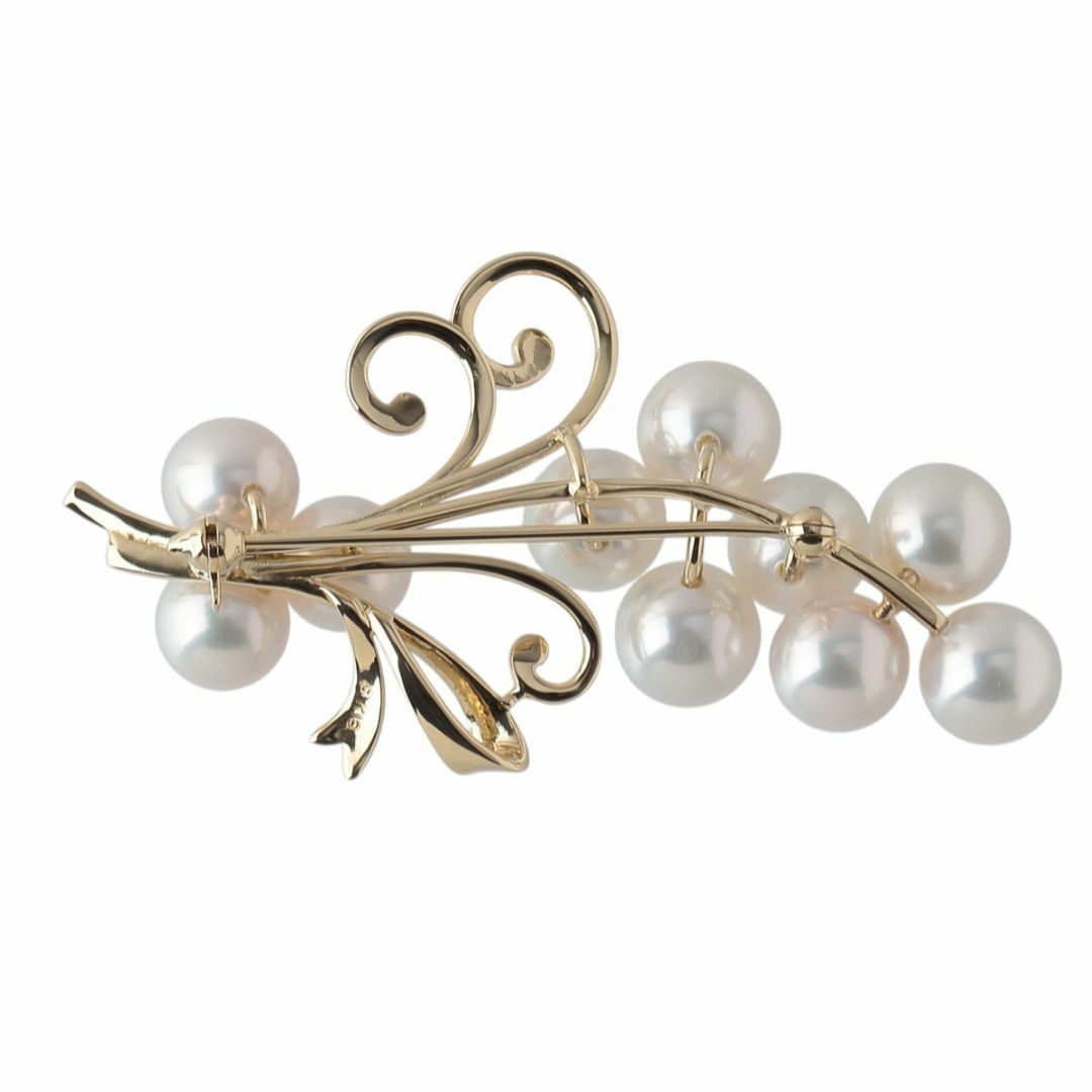 MIKIMOTO - ミキモト パール ブローチ アコヤパール7.7mm～8.5mm K18YG