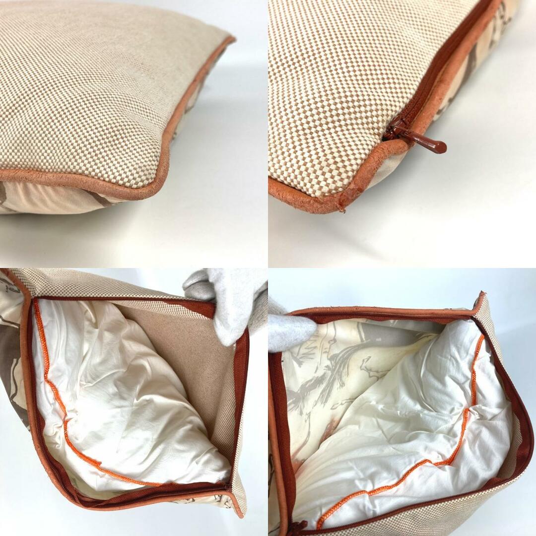 HERMES - エルメス HERMES ロゴ 馬柄 ピロー 枕 インテリア クッション