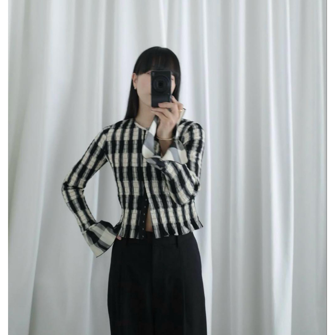 CLANE - CLANE SHIRRING DESIGN BLOUSE ミックスの通販 by プロフ必読