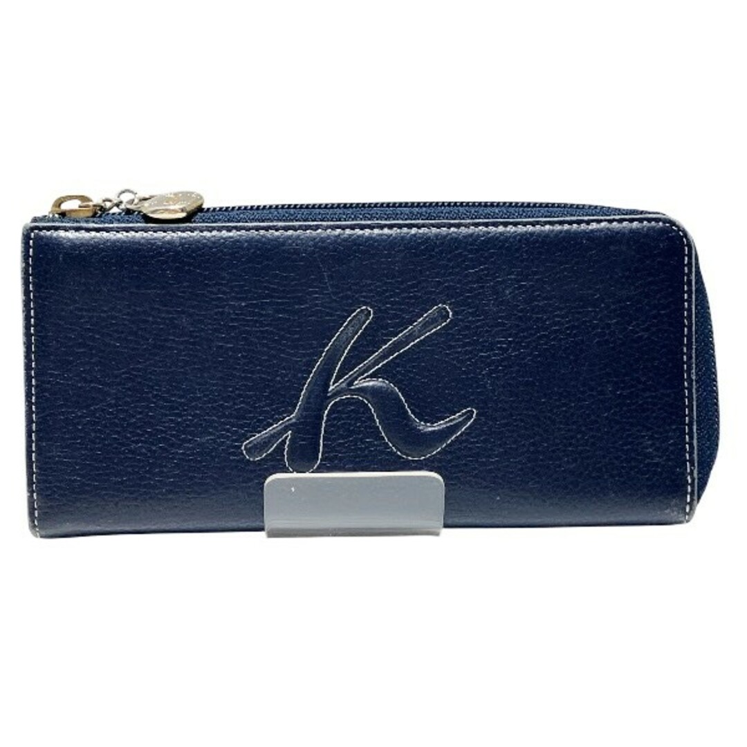Kitamura - キタムラ K2 ネイビー レザー 長財布 レディース 送料無料