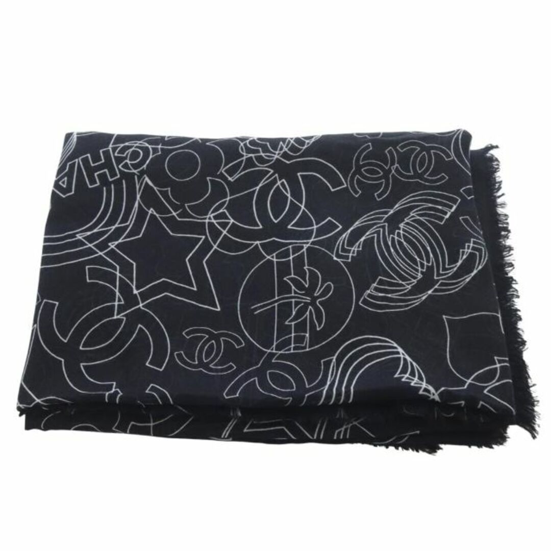 CHANEL - シャネル 24C ストール カシミヤ シルク混 ココマーク 総柄
