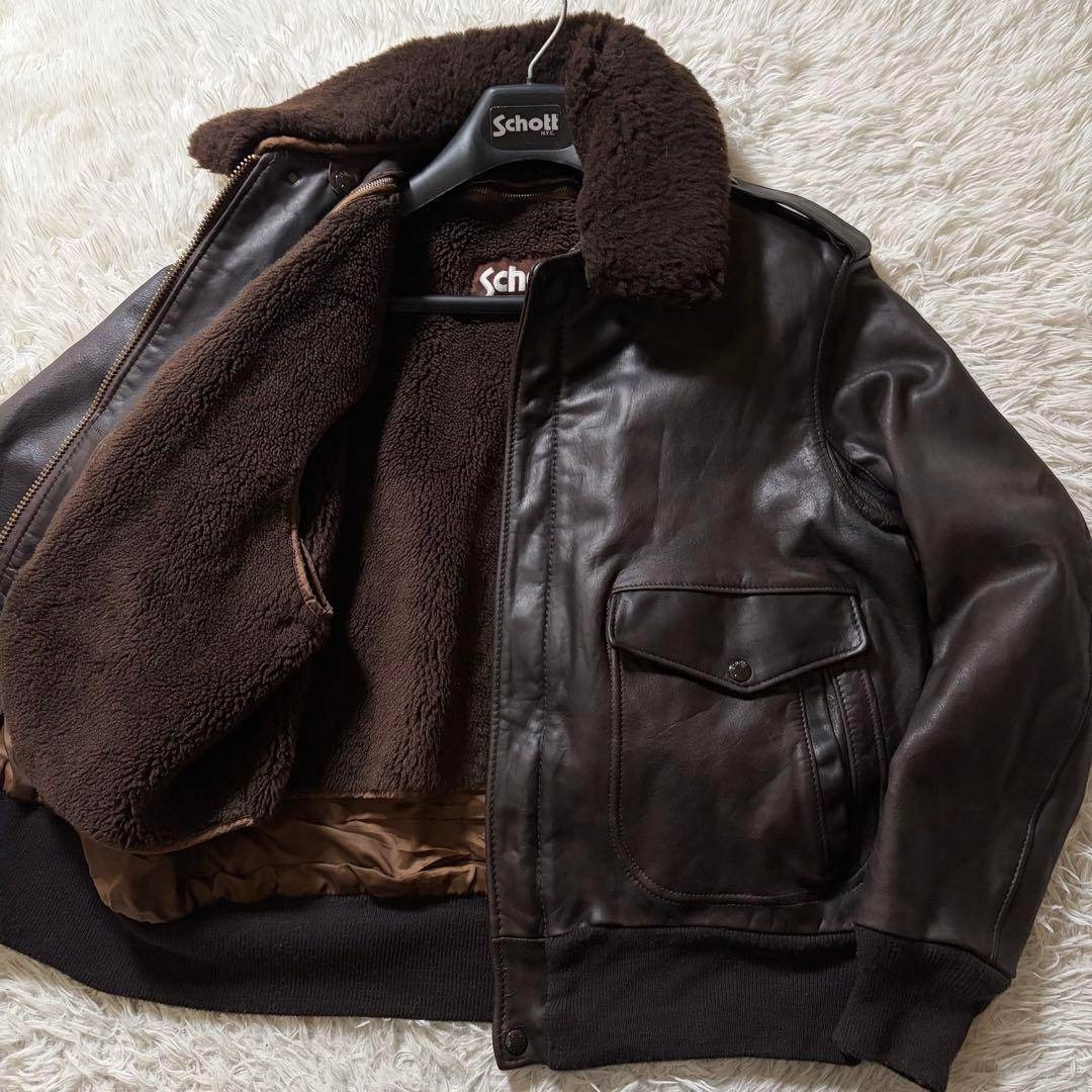 schott - 美品✨schott フライトジャケット G-1 184SM 本革 USA製 40の