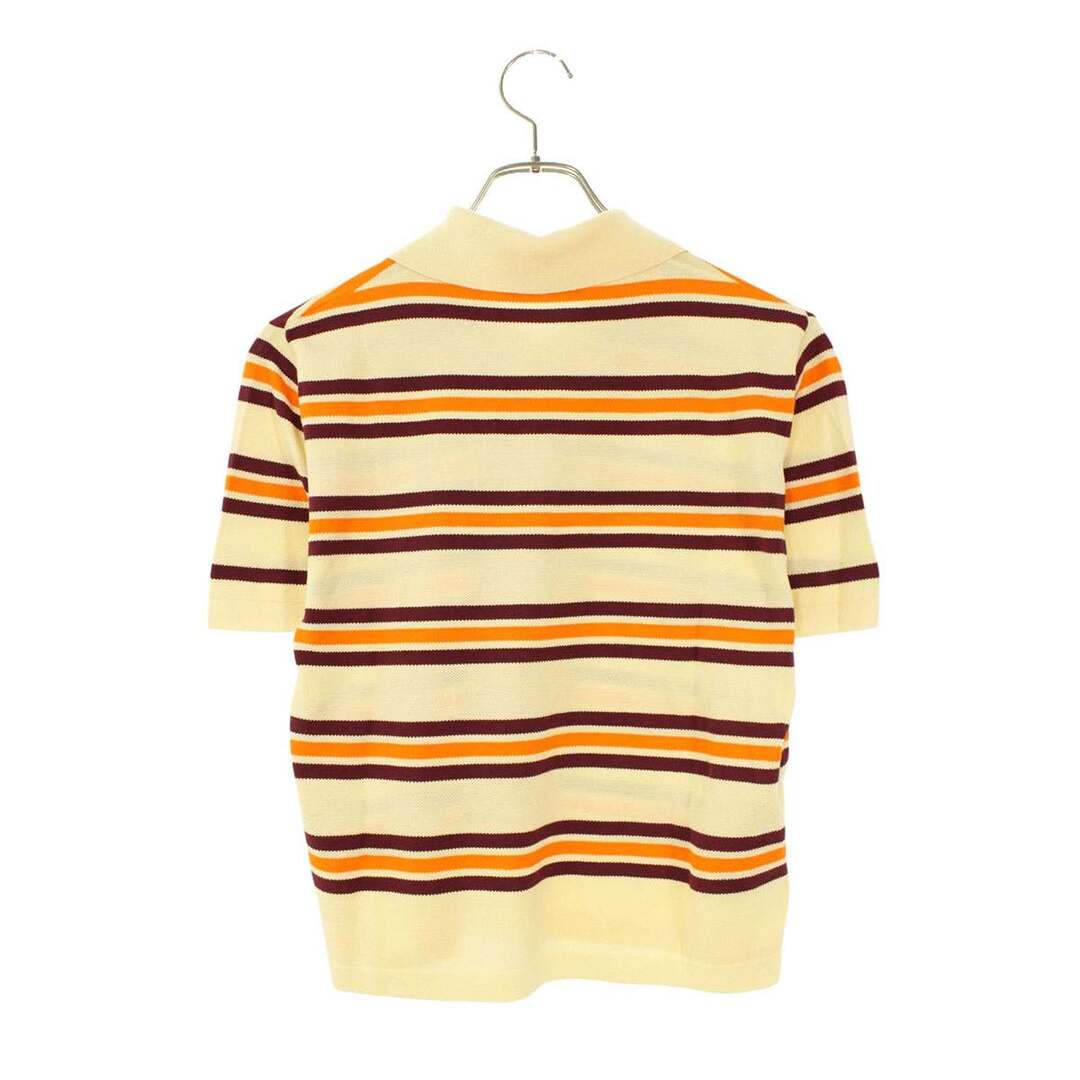 MIU MIU - ミュウミュウ MML880 ロゴ刺繍シルクコットン半袖ポロシャツ