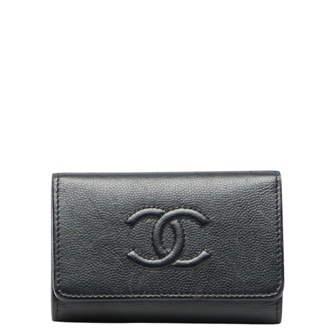 CHANEL - シャネル ココマーク キーケース 4連 キャビアスキン
