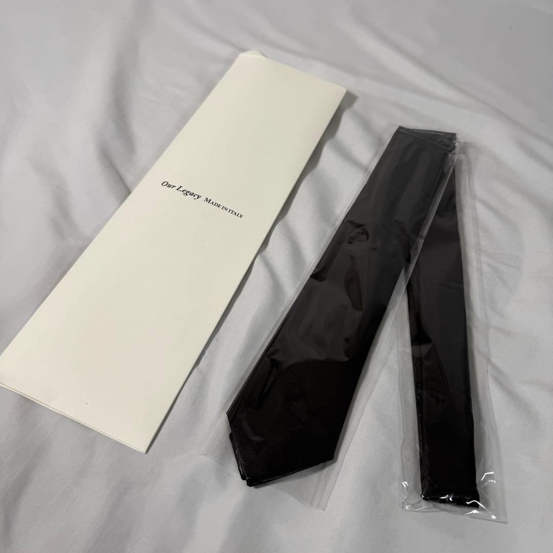 深水光太着用】OUR LEGACY TIE Black Leatherの通販 by CADENCE【鑑定