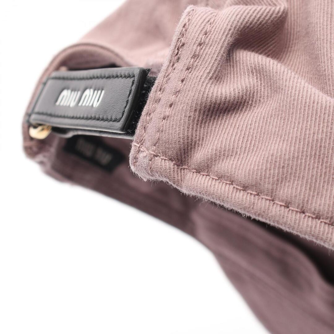 ミュウ ミュウ Miu Miu ドリル ベースボール キャップ 帽子 コットン