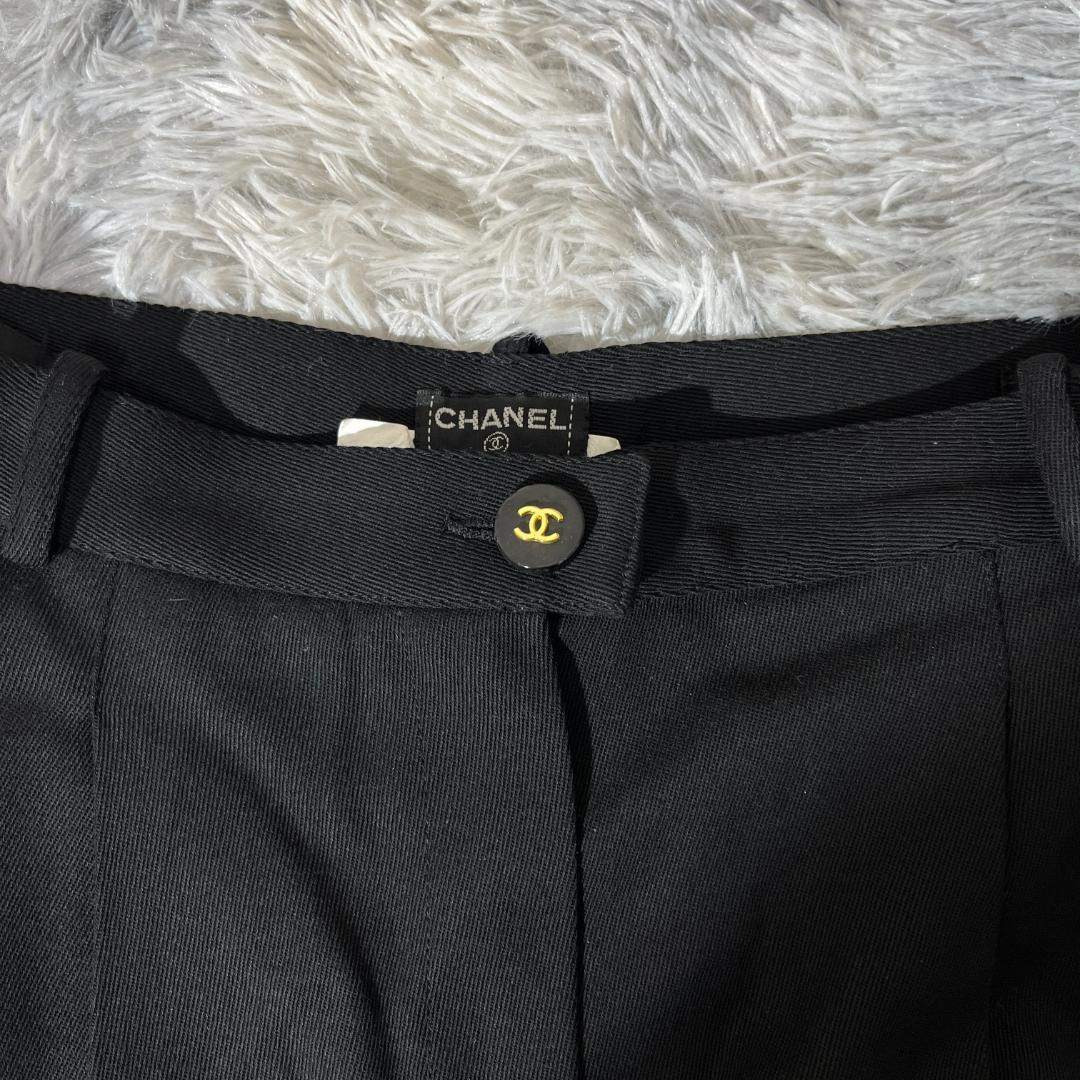 大人気] シャネル CHANEL ボトム ココマーク ウール ブラック