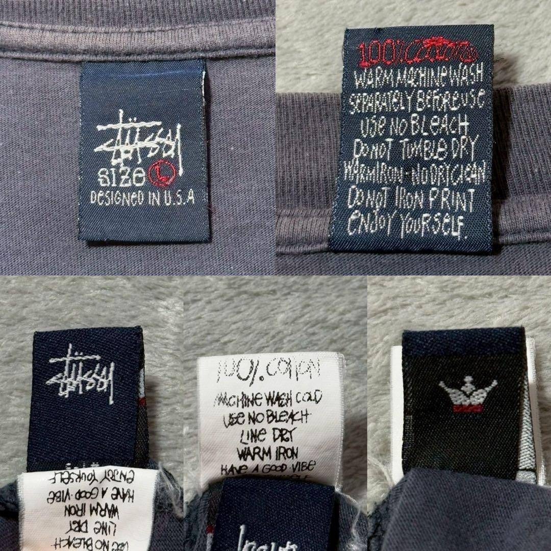 STUSSY - 90s old stussy ラスタ シャドーマン Tシャツ Lサイズ USA製