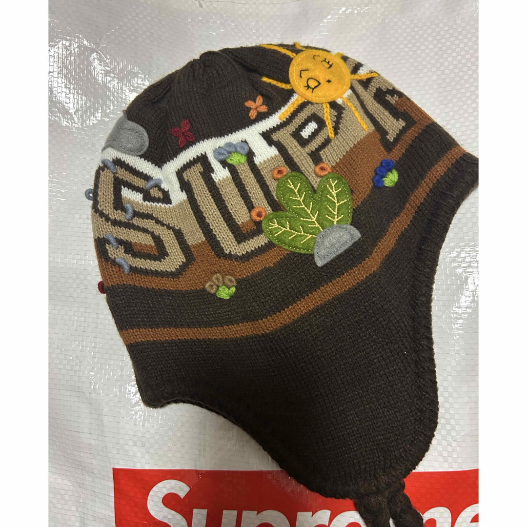 Supreme - Supreme Felt Appliqué Earflap Beanie 茶の通販 by