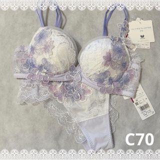 Wacoal - 新品 ワコール シャキッとブラ ショーツ セット C70の通販 by