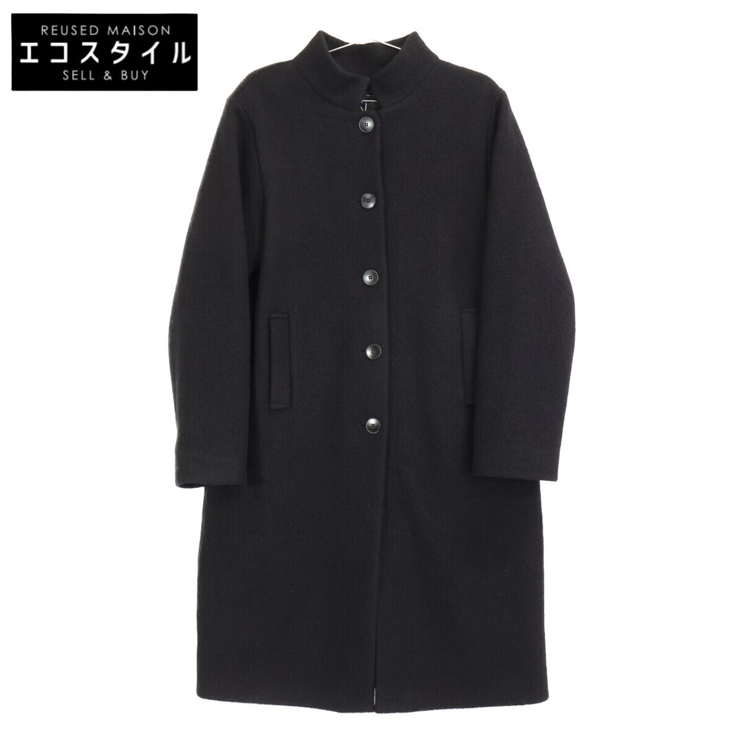 agnes b. - アニエスベー H220 JIG4 ﾌﾞﾗｯｸ ｽﾀﾝﾄﾞｶﾗｰ ﾛﾝｸﾞｺｰﾄ 2の通販