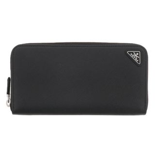 PRADA - 新品 プラダ PRADA 長財布 サフィアーノ ストライプ ブラック