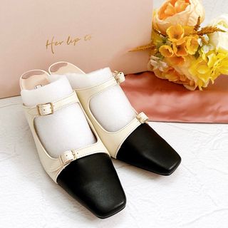 SeaRoomlynn - TULLEバックストラップミュール(ベージュ)の通販 by y