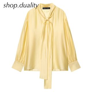 IENA - ドット ボウタイVネックブラウス ネイビーの通販 by ムー's