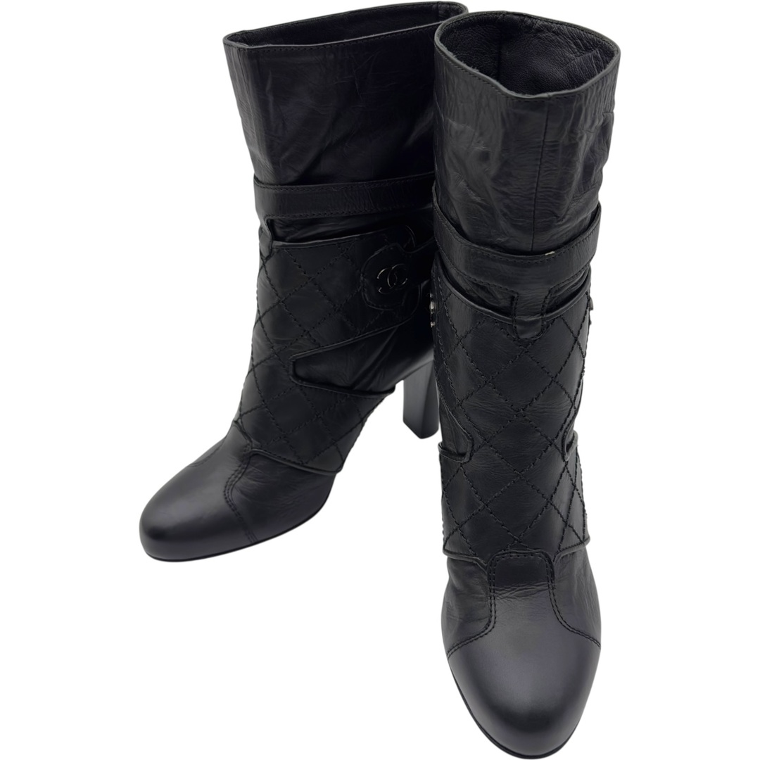 CHANEL - シャネル CHANEL ココマークキルティングショートブーツ