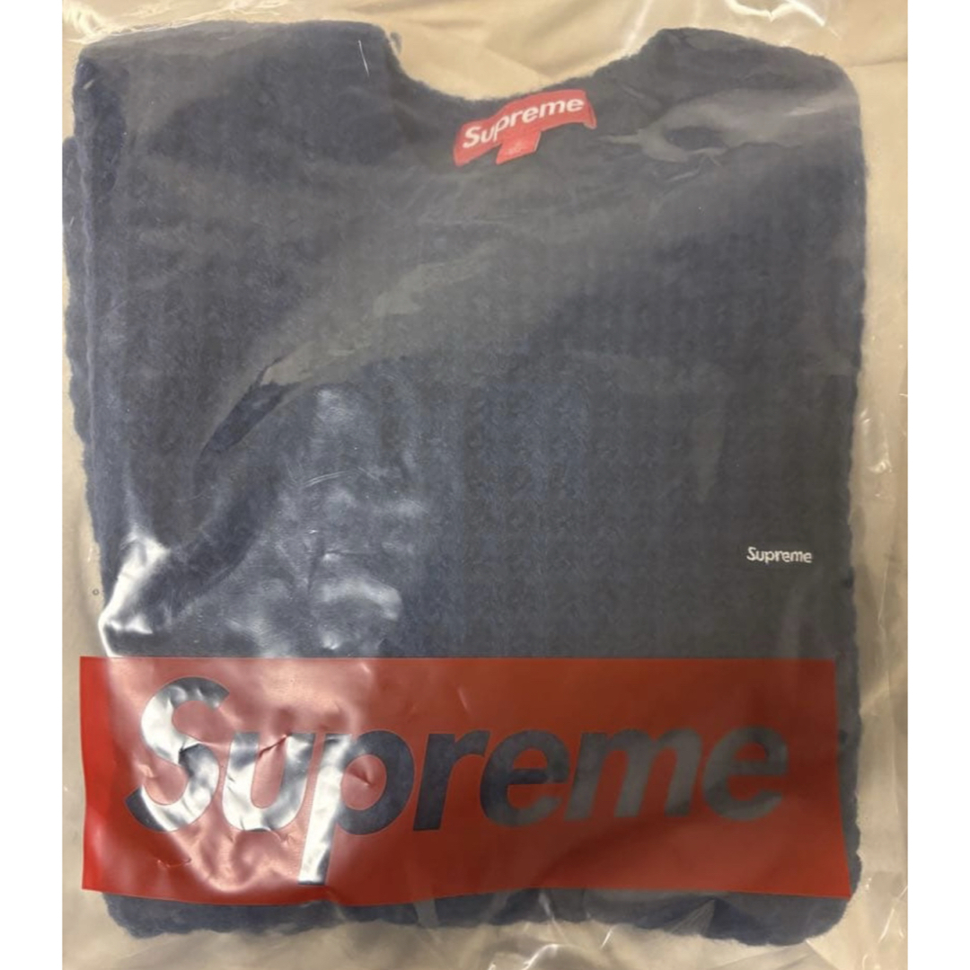 Supreme - Supreme Small Box Waffle Sweater Navy Sの通販 by