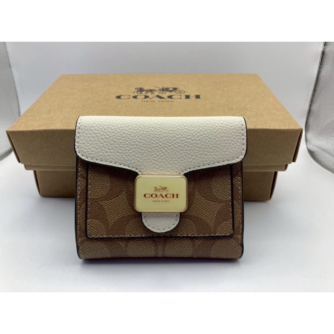 COACH OUTLET - 【新品・未使用】COACH 二つ折り財布 ブラウン