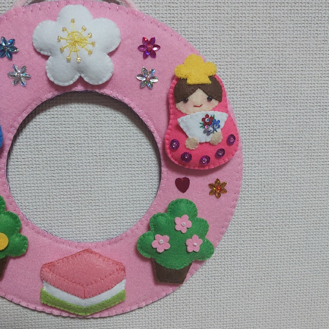 フェルト 🎎ひな祭りリース🎎の通販 by takachan's shop｜ラクマ
