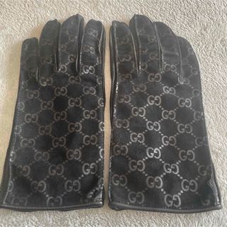 GUCCI - GUCCI(グッチ) 手袋 レディース - 黒 パール レザーの通販 by