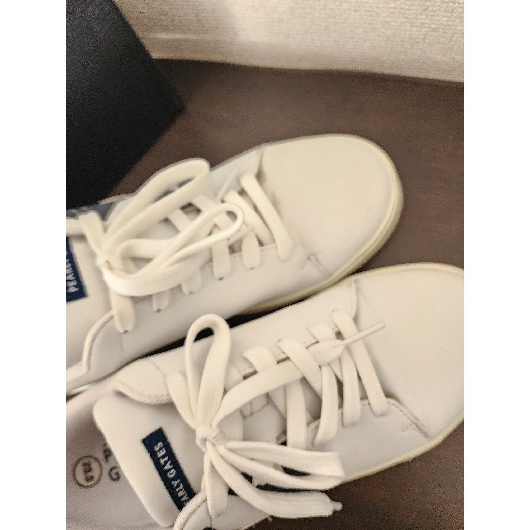 ☆美品☆】PEARLY GATES サイドロゴ スニーカー 白 25.5㎝