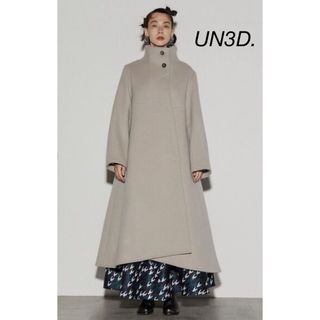 UN3D. - 新品タグ付き UN3D. メルトンフードコート MELTON HOOD COATの