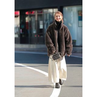 CHAOS - 今期 カオス ボアブルゾン スミクロの通販 by LuLu ｜カオス