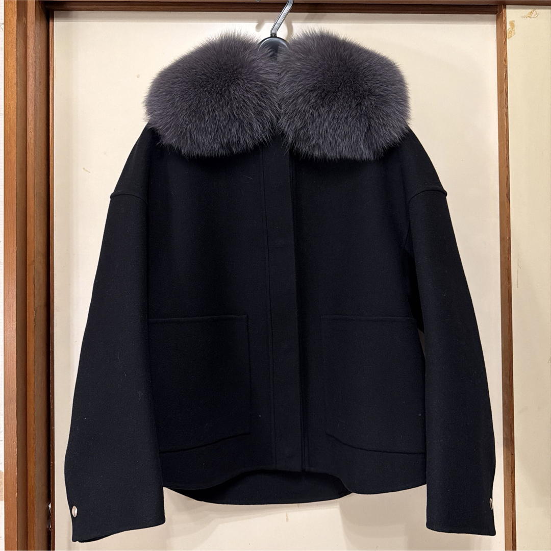 ましゃ様Drawer ドゥロワーウールケヌキショートコート ダブルフェイス