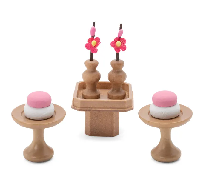 雛人形「雛道具 高坏三宝 ミニ（ナチュラル）」｜雛人形の通販 ふらここ