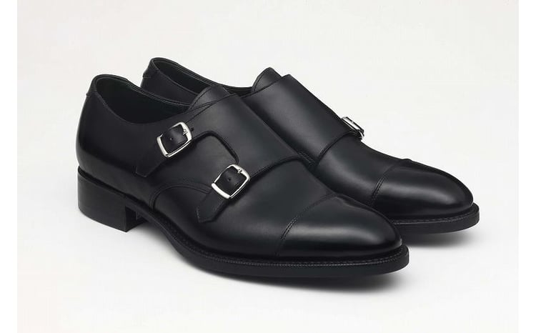革靴 ダブルモンクストラップ（ハンドソーンウェルテッド製法／博多