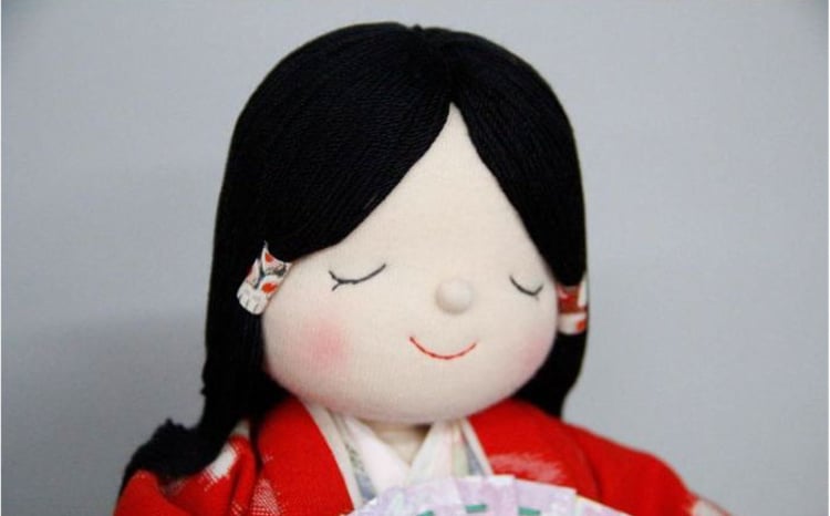 人形 手造り布人形 みの里 「みのり雛」 人形 工芸品 ハンドメイド お
