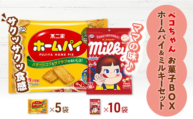 ペコちゃん お菓子 BOX ホームパイ ＆ ミルキー セット 不二家 FUJIYA