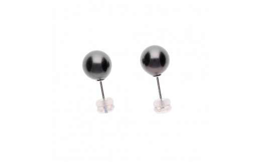 無調色 ブラックパール（タヒチ 黒蝶真珠） 8.0mm Pt900 プラチナ