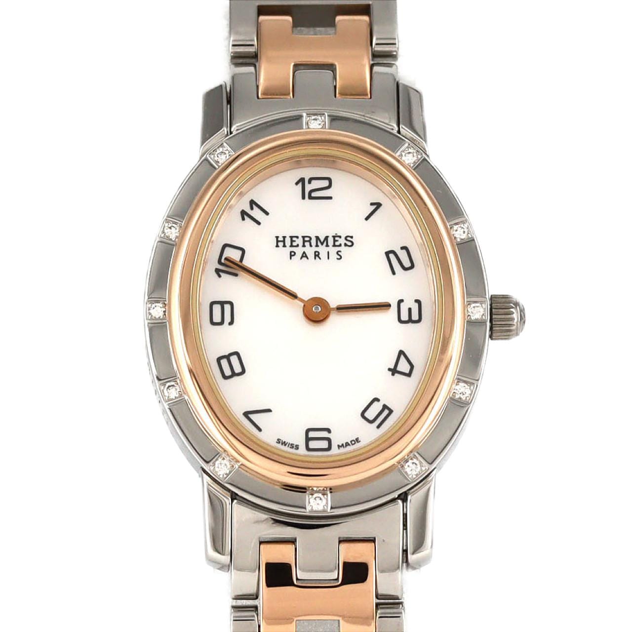 コメ兵｜エルメス クリッパーオーバル/12P PGコンビ CO1.222 SSxPG